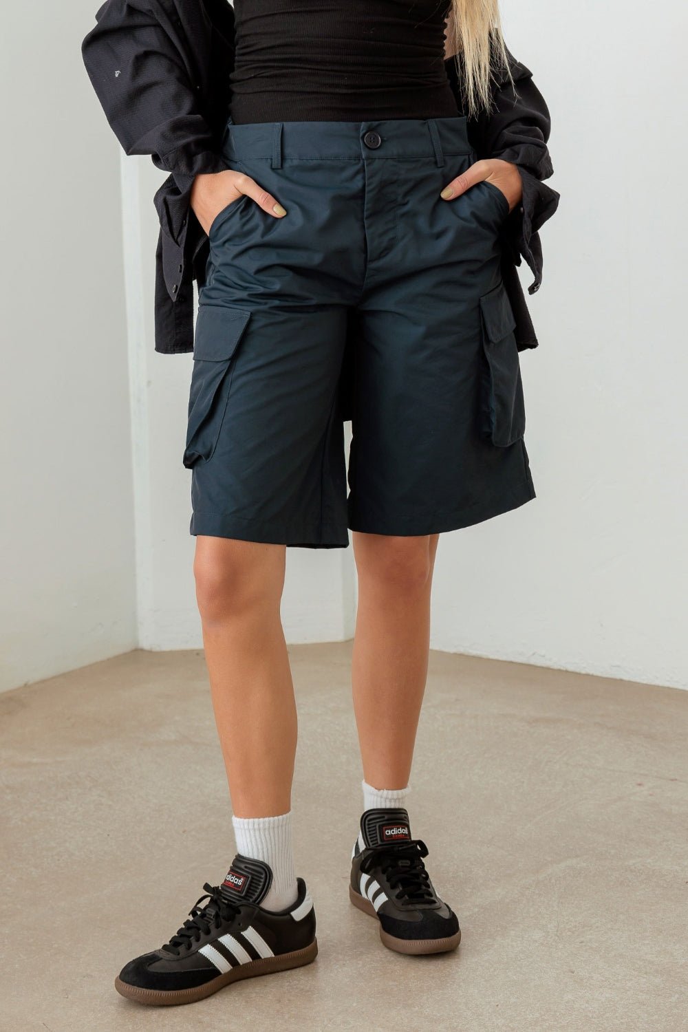 Cargo Bermuda Shorts in NavyShortsTASHA