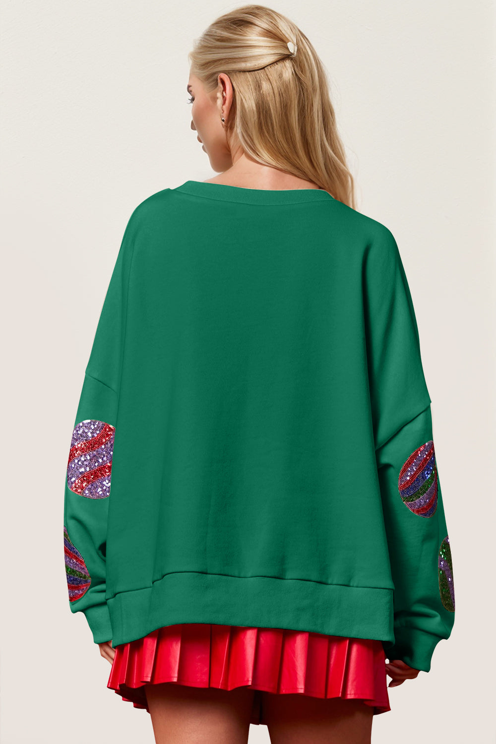 Sequin Christmas Ornaments Sweatshirt