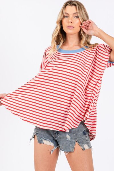 Ces Femme - Red Striped T-Shirt