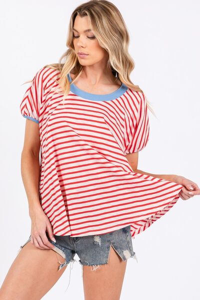 Ces Femme - Red Striped T-Shirt