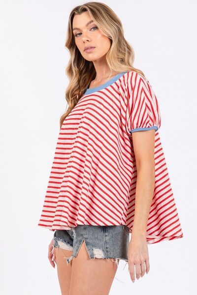 Ces Femme - Red Striped T-Shirt