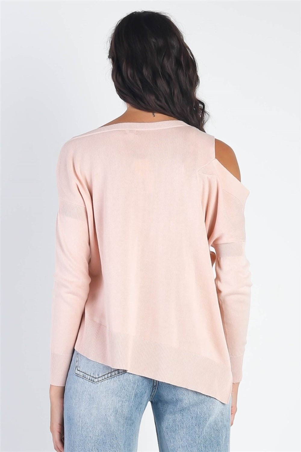 Cold Shoulder Long Sleeve Knit TopTopTASHA