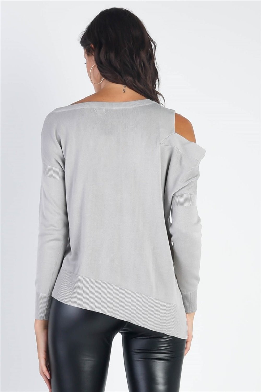 Cold Shoulder Long Sleeve Knit TopTopTASHA