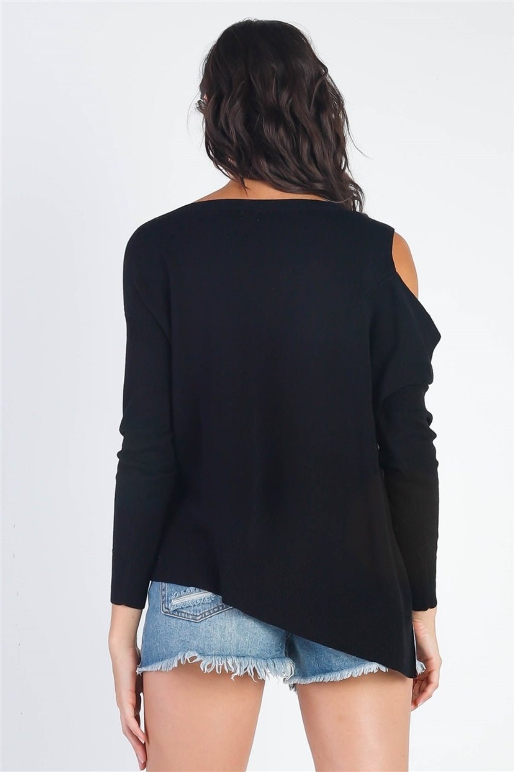 Cold Shoulder Long Sleeve Knit TopTopTASHA