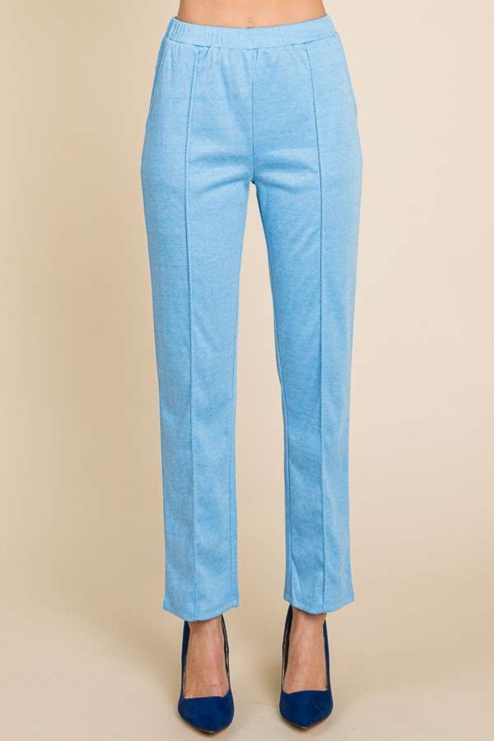 Culture CodePin Tuck Detail Slim Pants in Blue