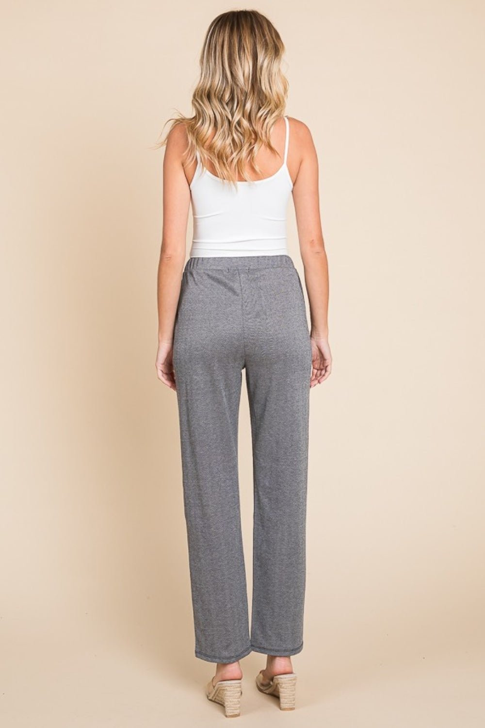 Culture CodePin Tuck Detail Slim Pants in Gray