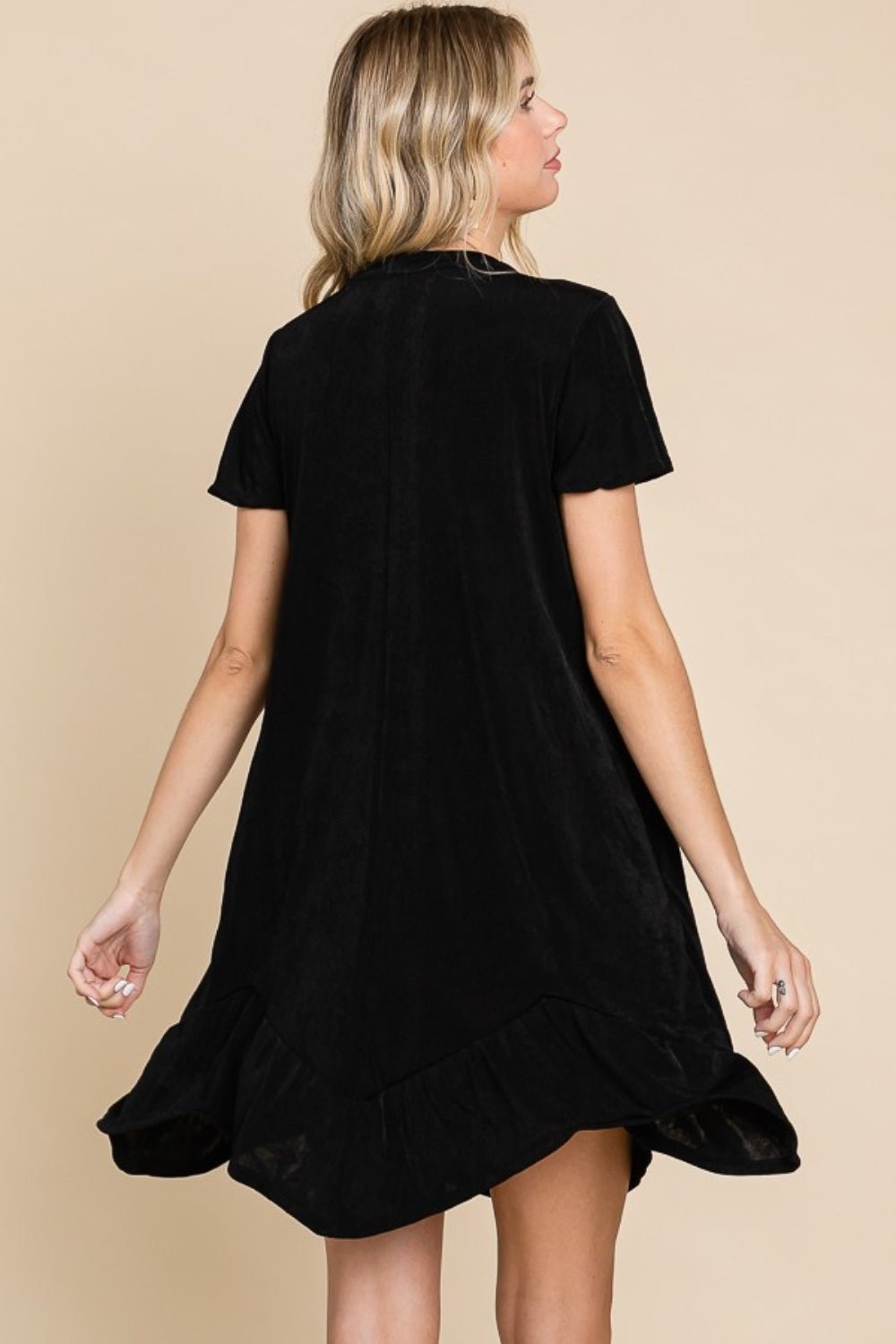 Culture CodeShort Sleeve Mini Dress in Black