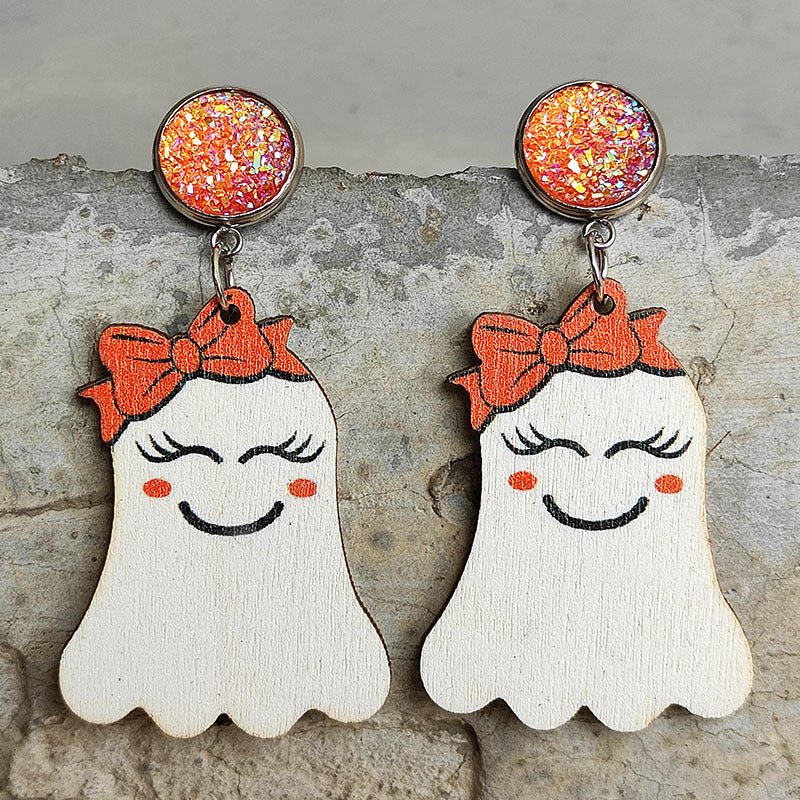 Cute Halloween Ghost Dangle EarringsEarringsBeach Rose Co.