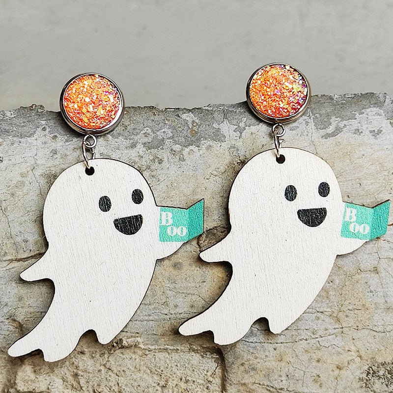 Cute Halloween Ghost Dangle EarringsEarringsBeach Rose Co.