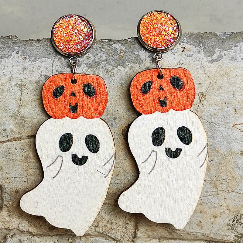 Cute Halloween Ghost Dangle EarringsEarringsBeach Rose Co.