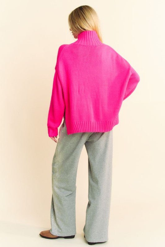 Davi & Dani - Gray Rhinestone Drawstring Wide Leg Pants