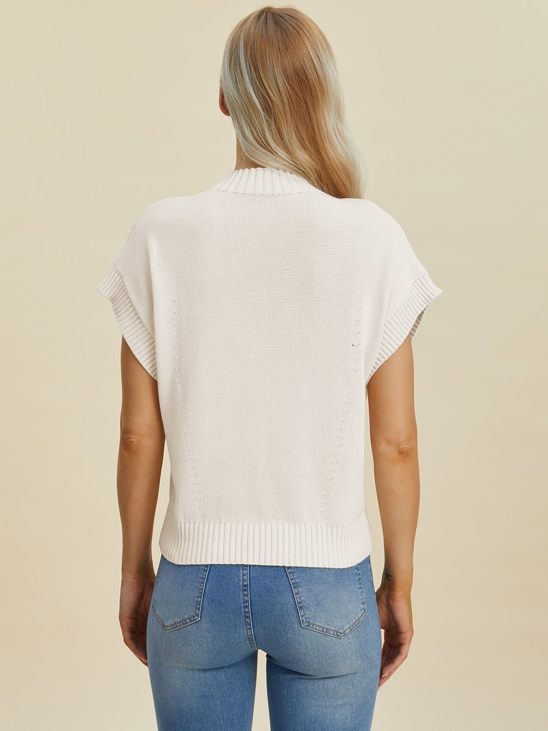 Double Take - Crew Neck Short Sleeve Sweater