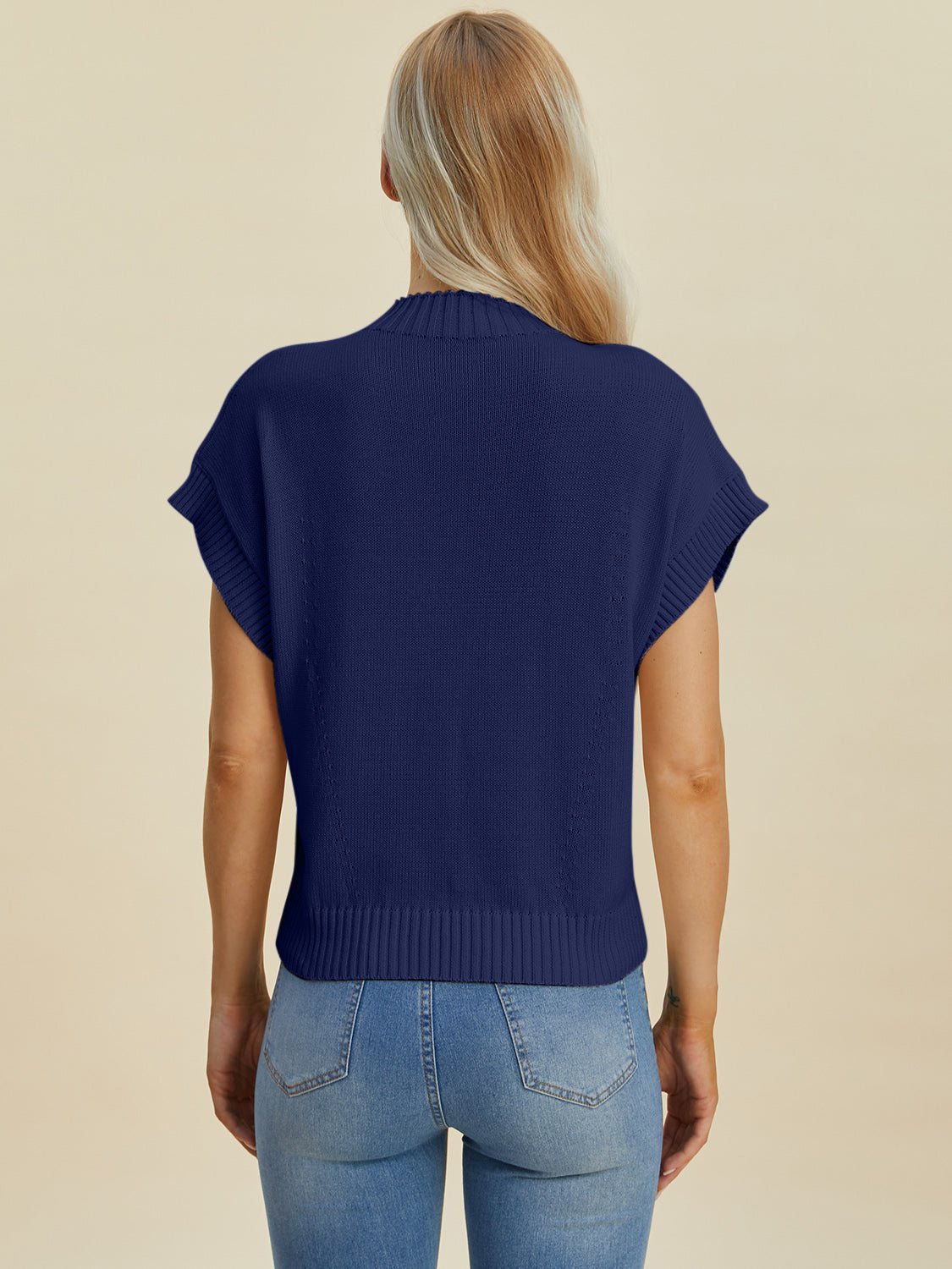 Double Take - Crew Neck Short Sleeve Sweater