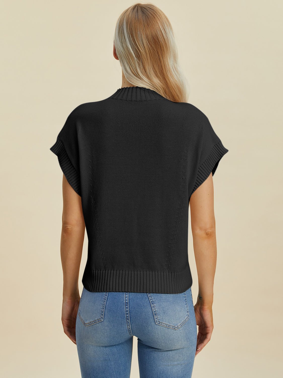 Double Take - Crew Neck Short Sleeve Sweater