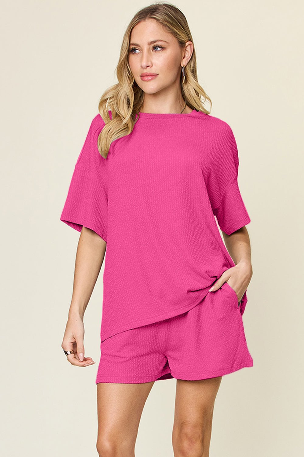 Double Take - Half Sleeve T-Shirt & Shorts Set