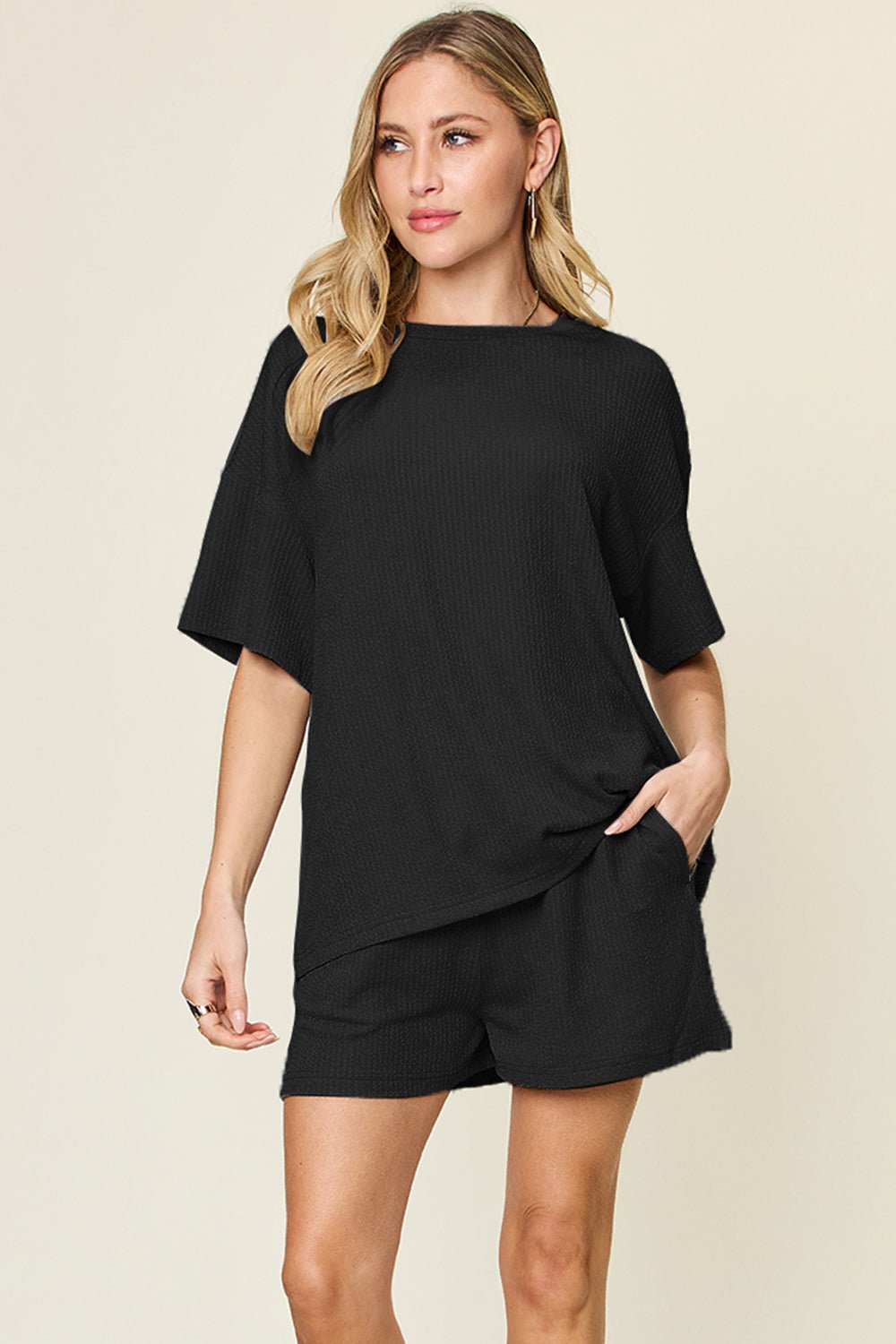 Double Take - Half Sleeve T-Shirt & Shorts Set