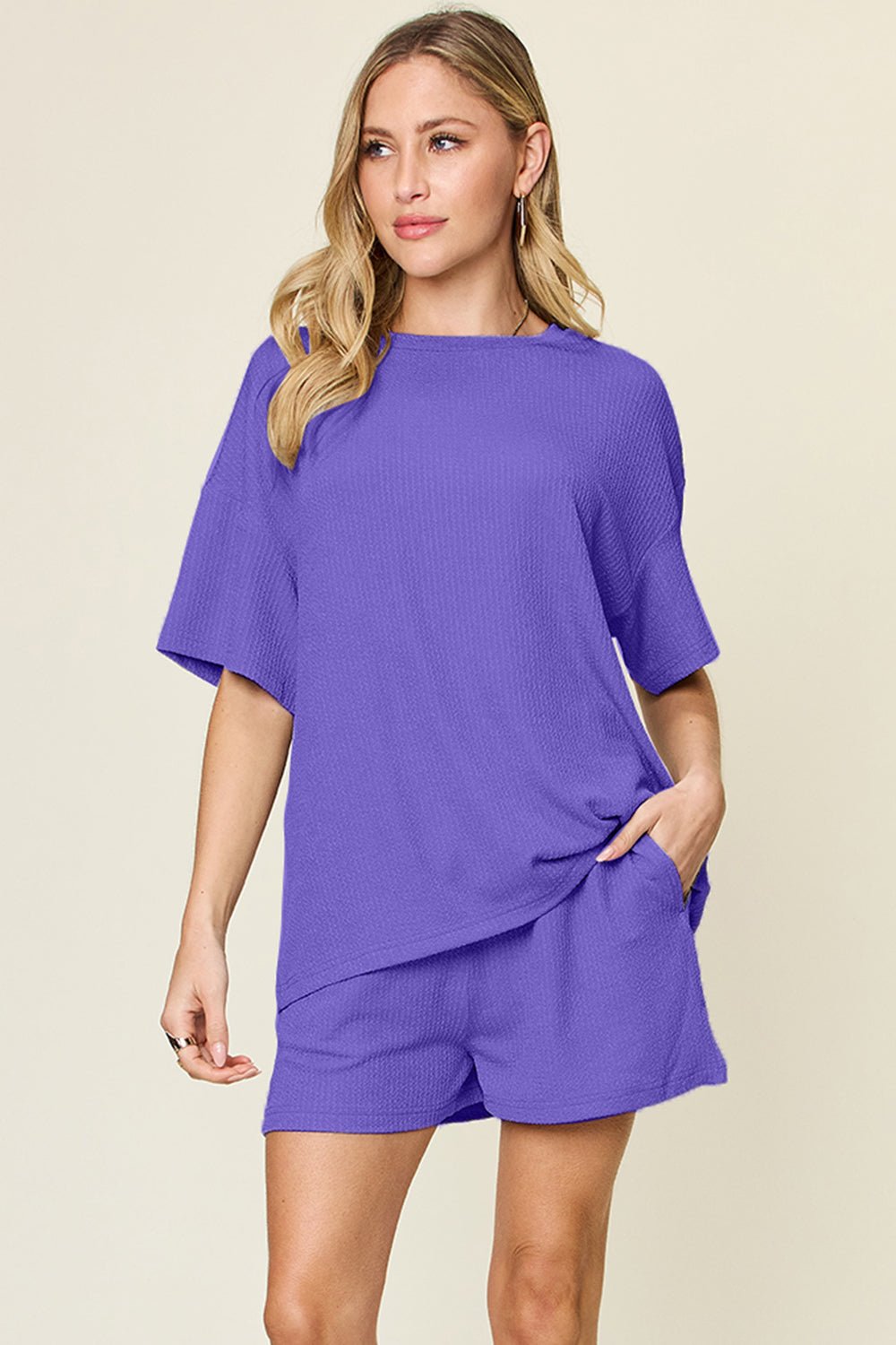 Double Take - Half Sleeve T-Shirt & Shorts Set