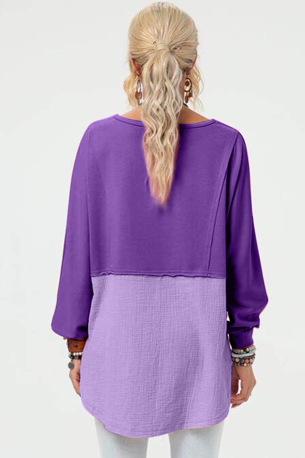 Double Take - Long Sleeve High - Low Hem T-Shirt