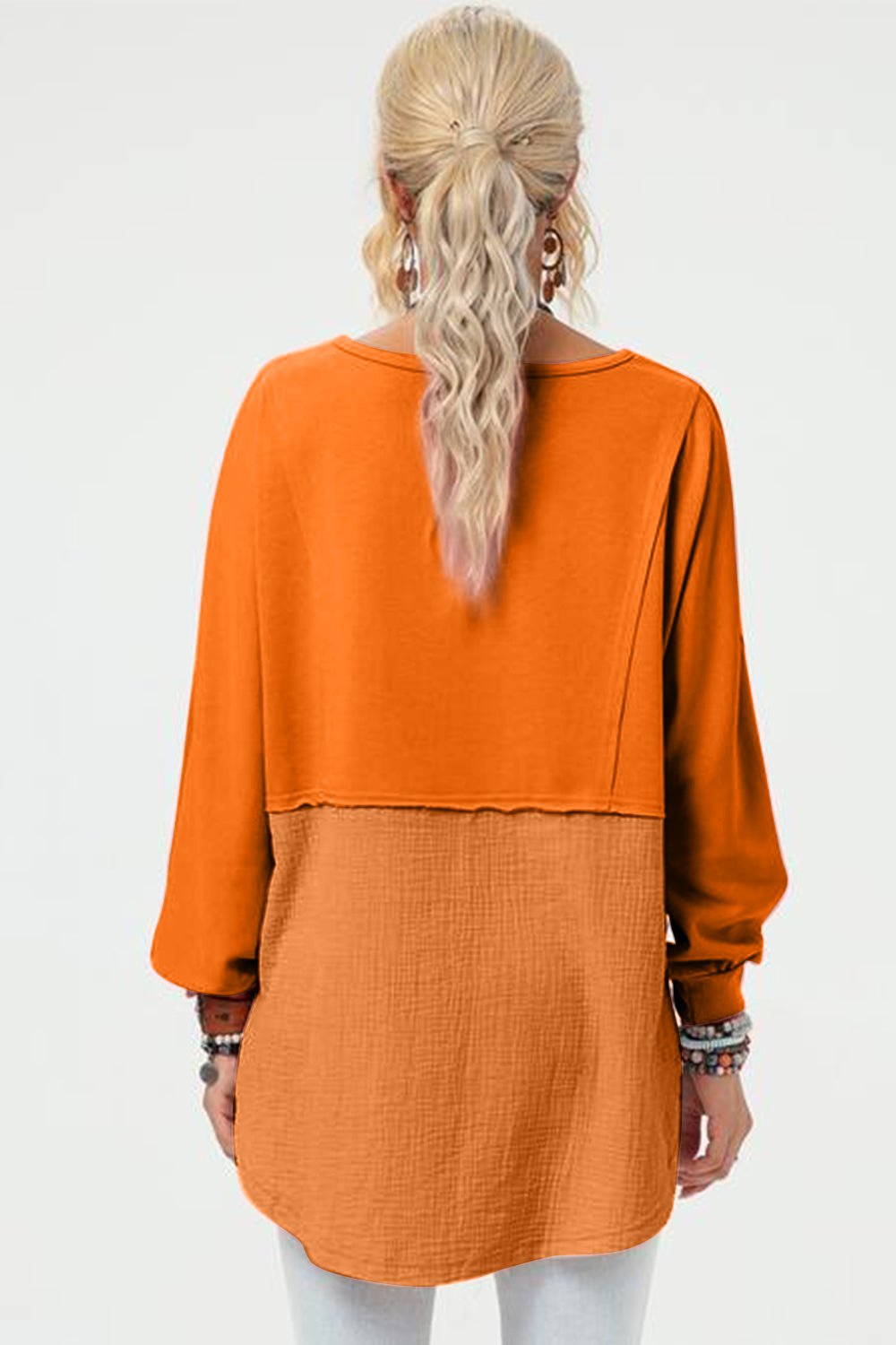 Double Take - Long Sleeve High - Low Hem T-Shirt