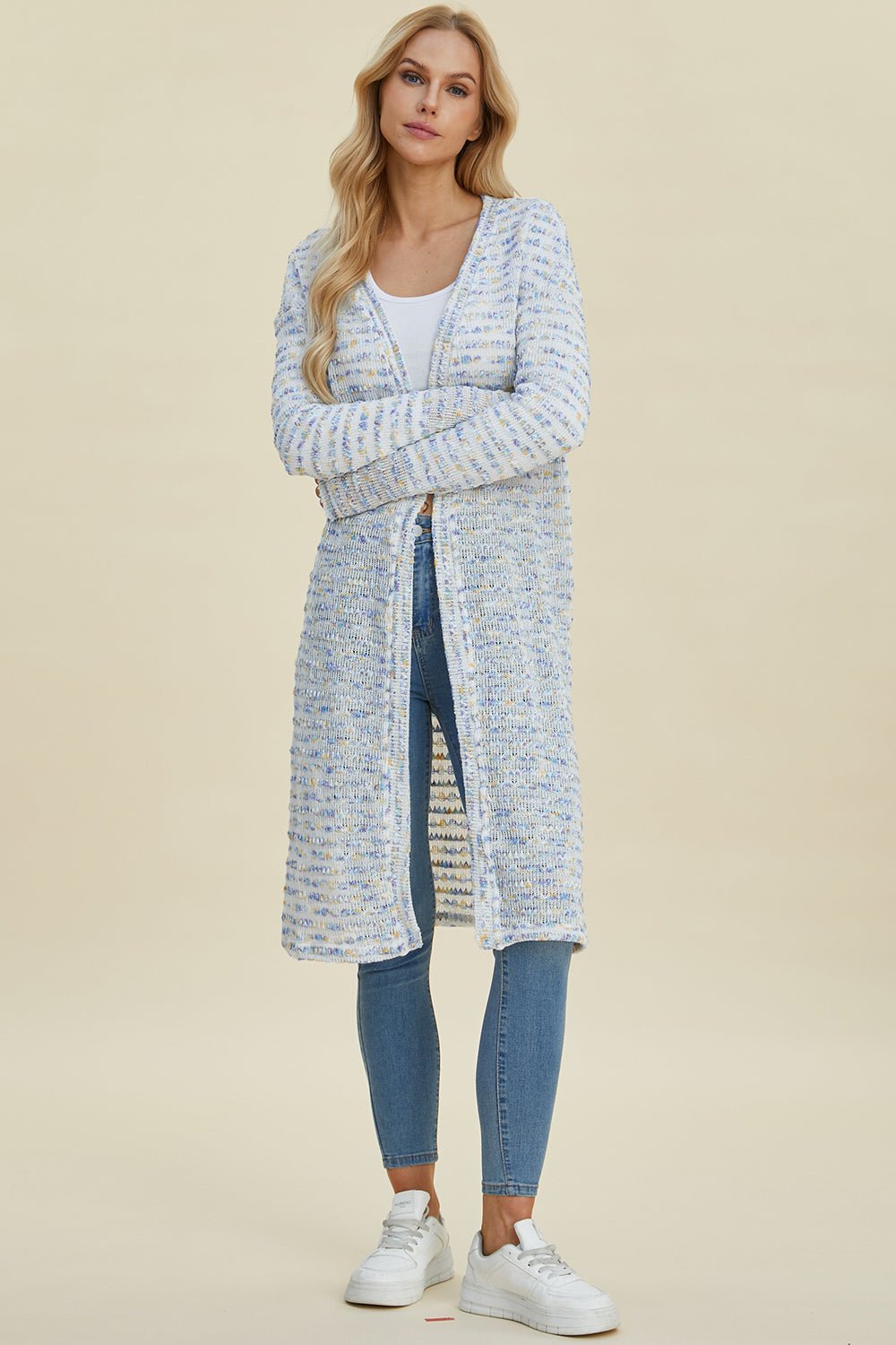 Double Take - Open Front Longline Cardigan