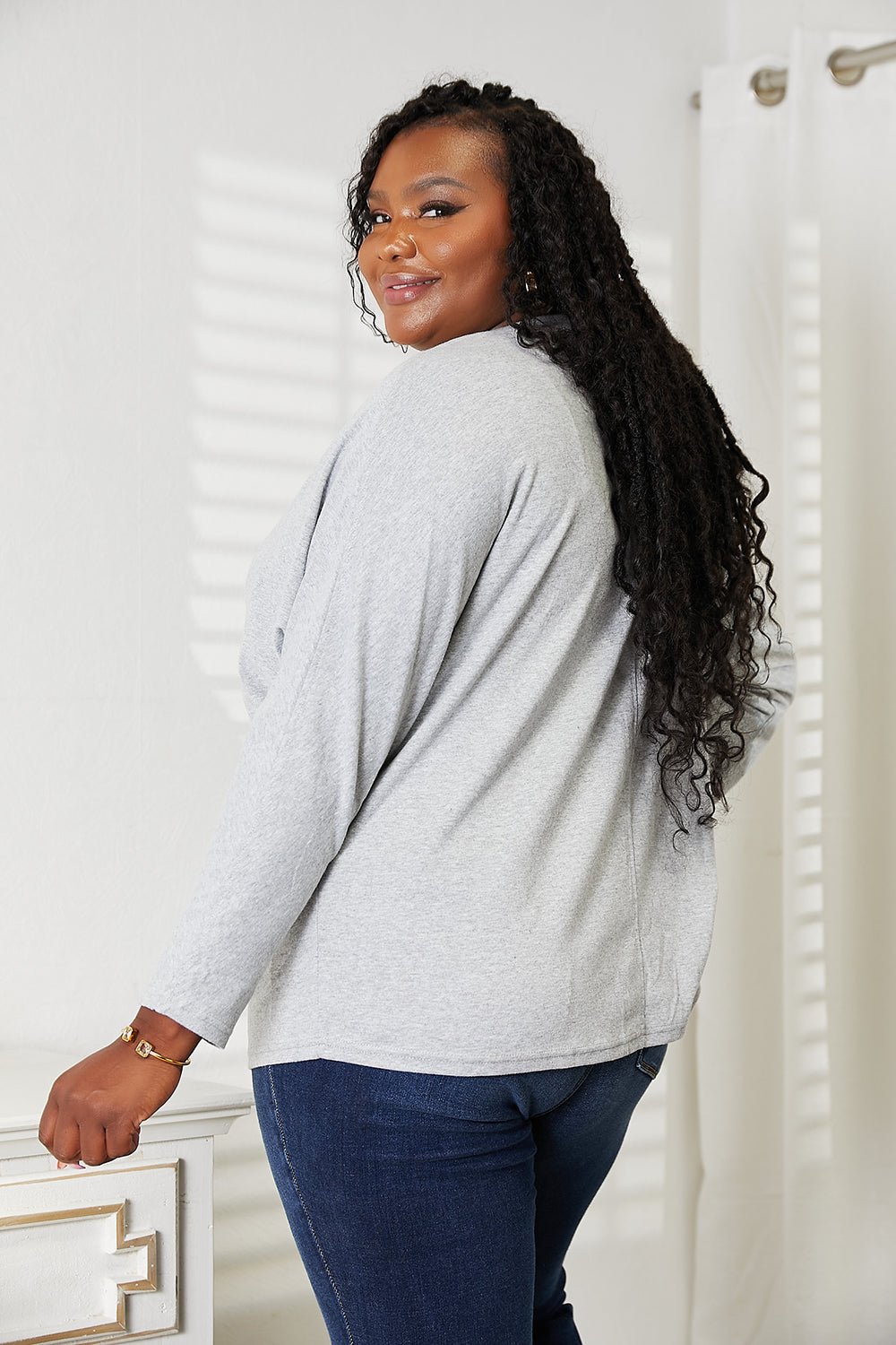 Double Take - Seam Detail Long Sleeve Top