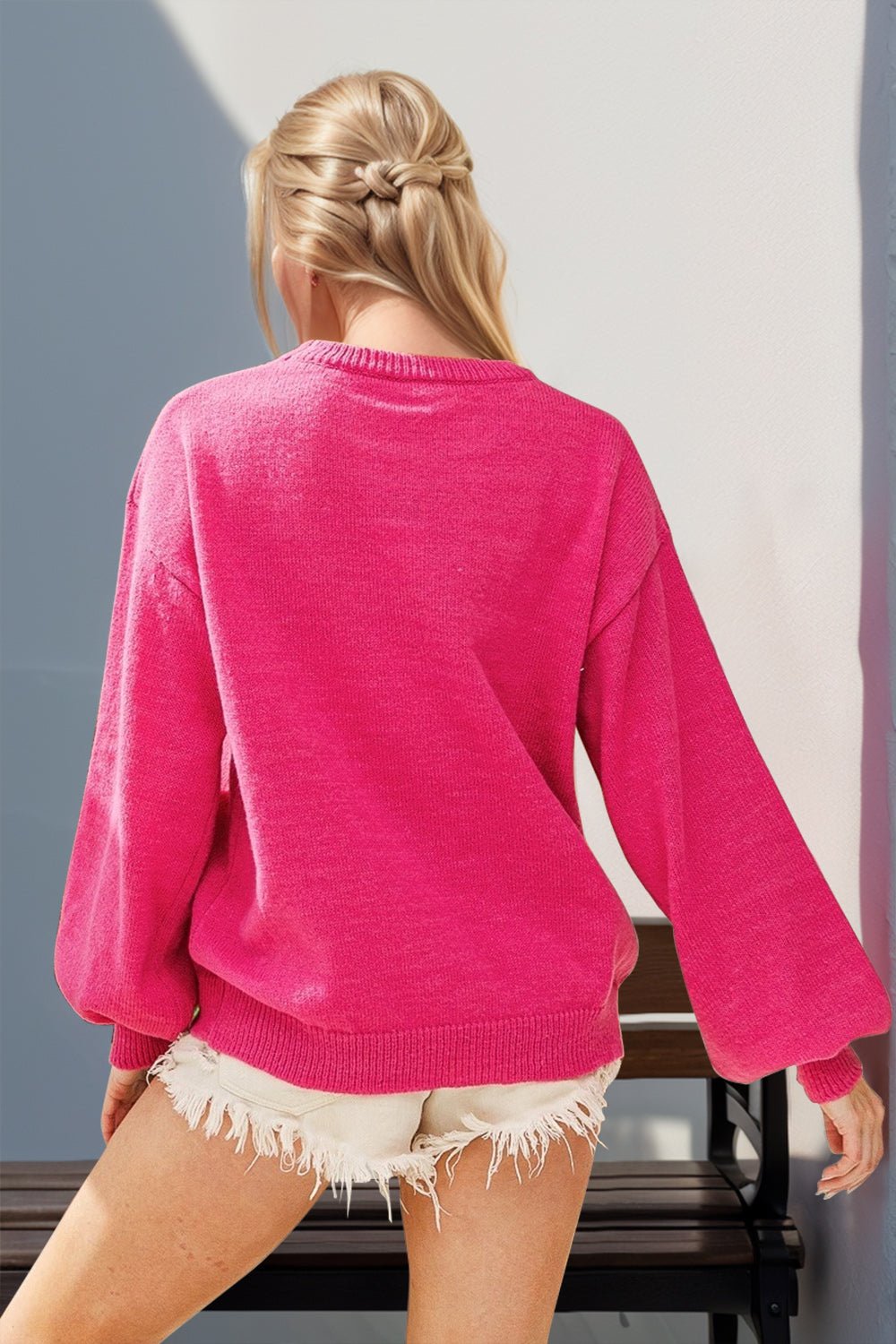 Double Take - Sequin Nutcracker Long Sleeve Sweater