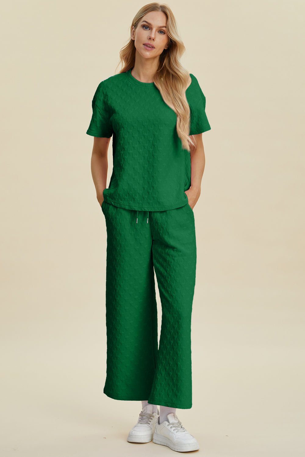 Double Take - Short Sleeve Top and Pants Set