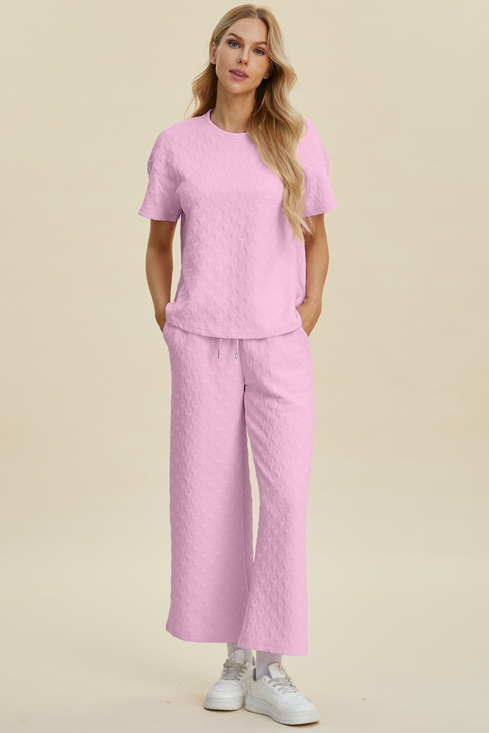 Double Take - Short Sleeve Top and Pants Set