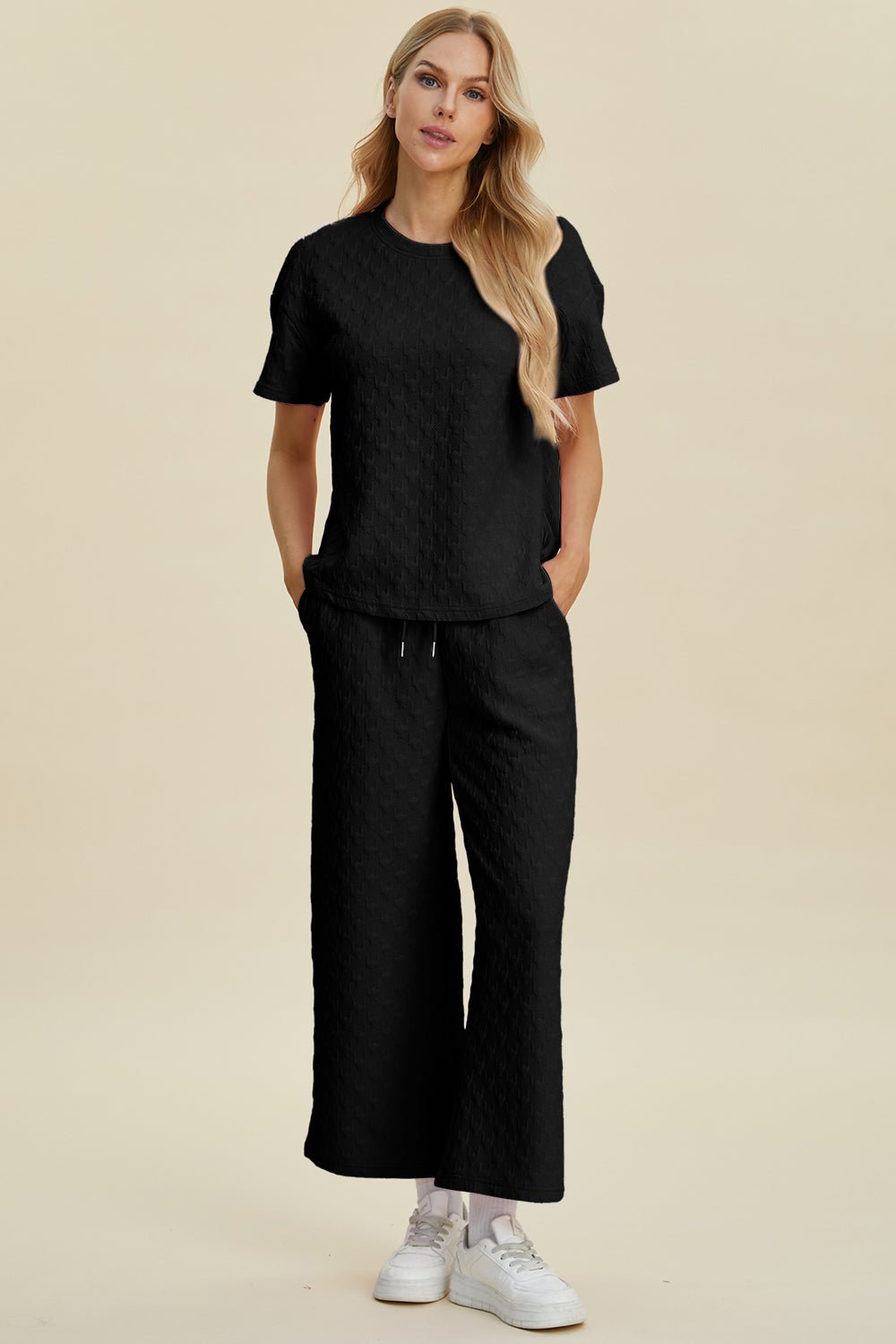 Double Take - Short Sleeve Top and Pants Set