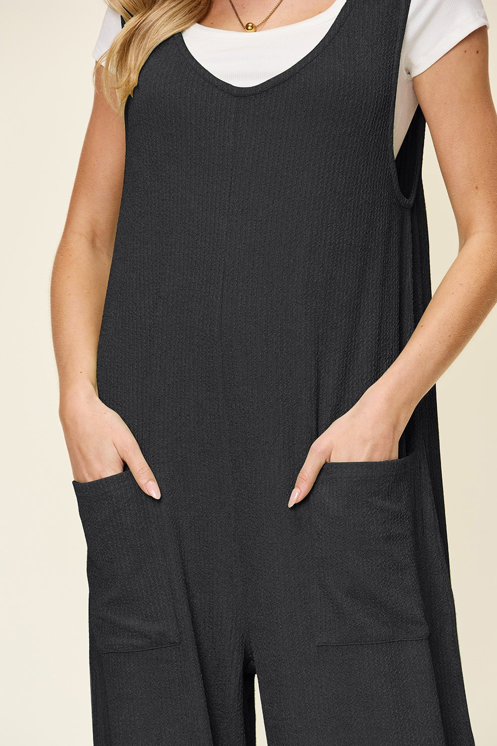 Double Take - Sleeveless Wide Leg Jumpsuit