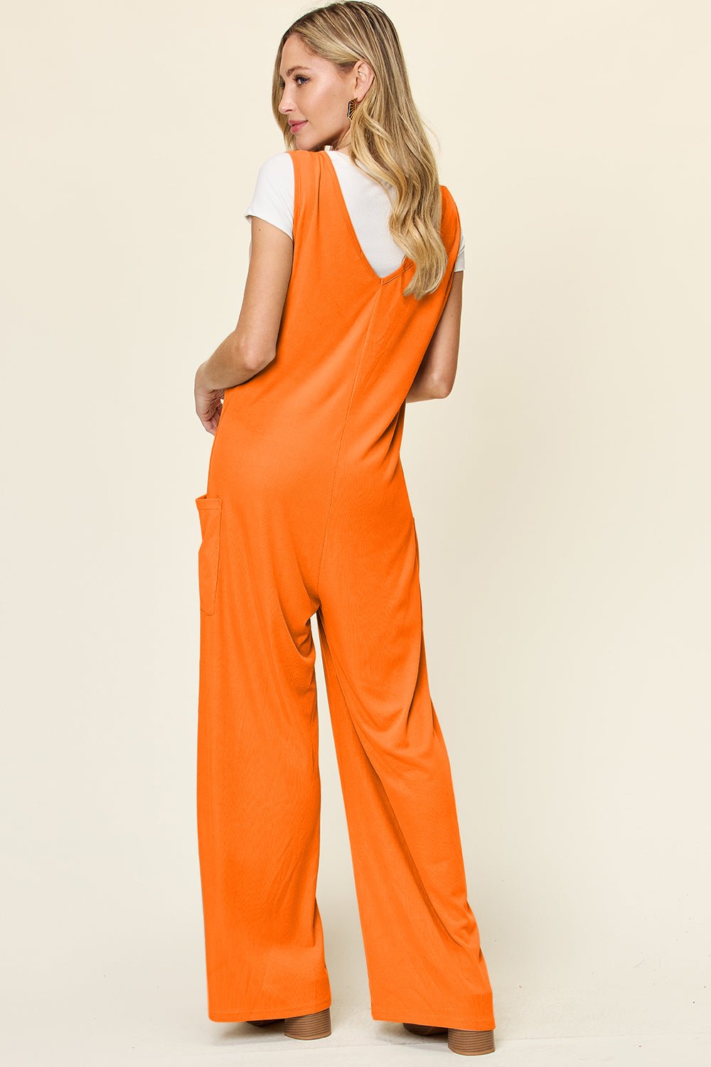 Double Take - Sleeveless Wide Leg Jumpsuit with Pockets