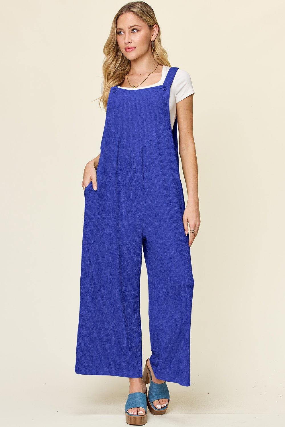 Double Take - Sleeveless Wide Leg Overalls