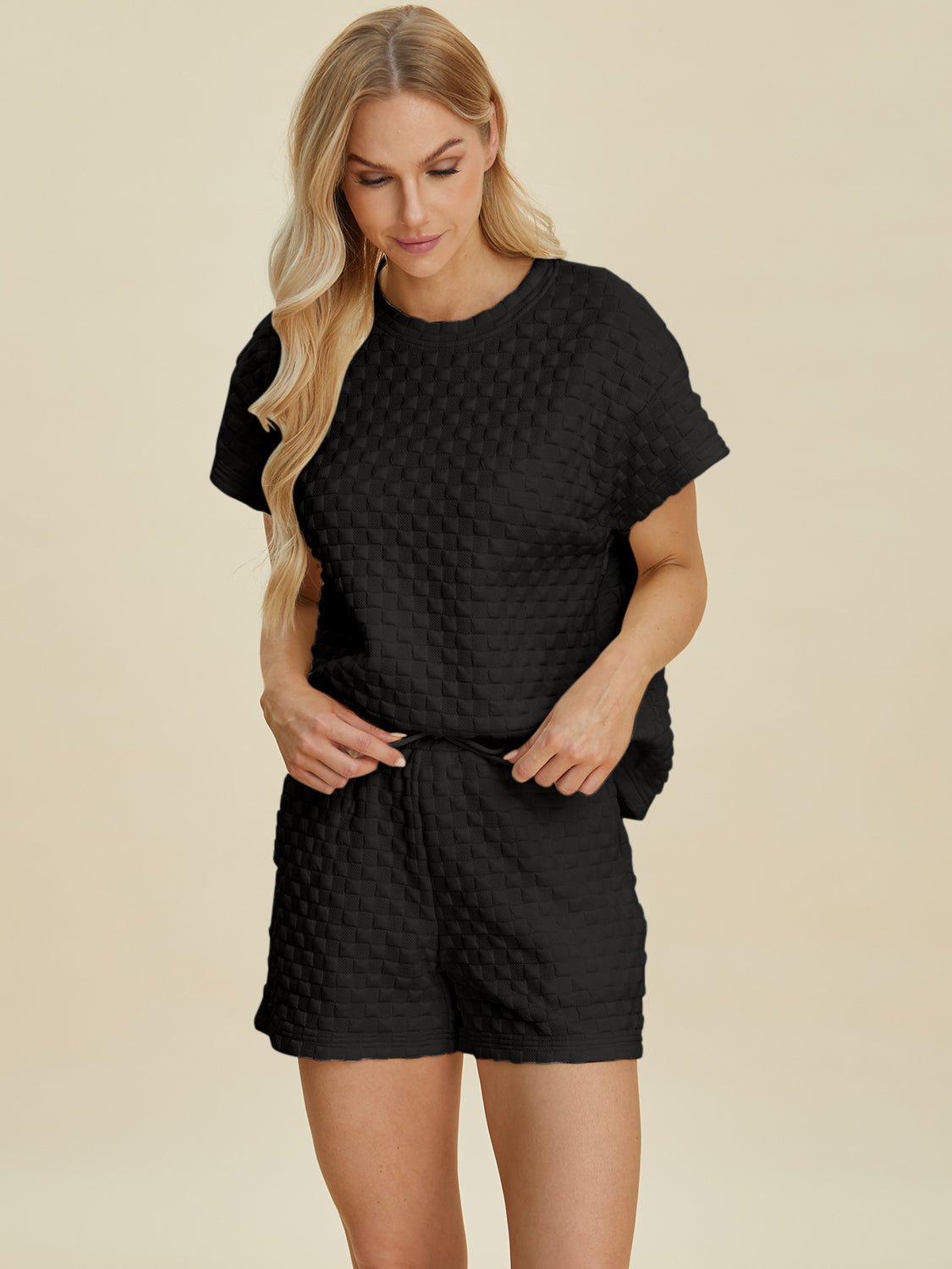 Double Take - T-Shirt and Drawstring Shorts Set