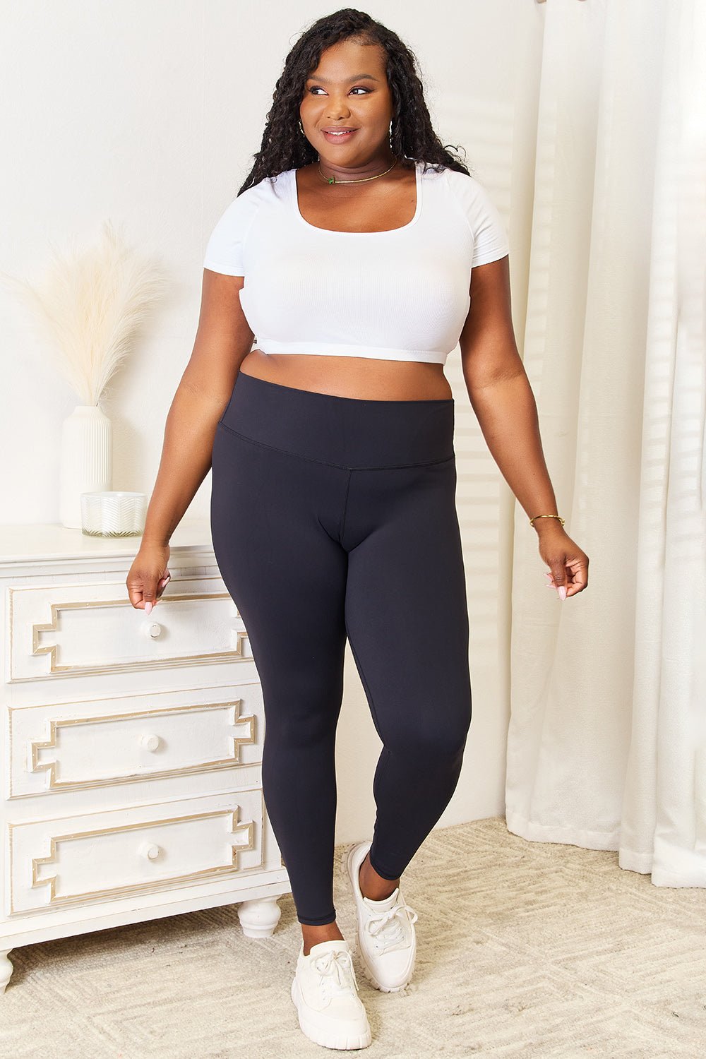 Double Take - Wide Waistband Active Leggings