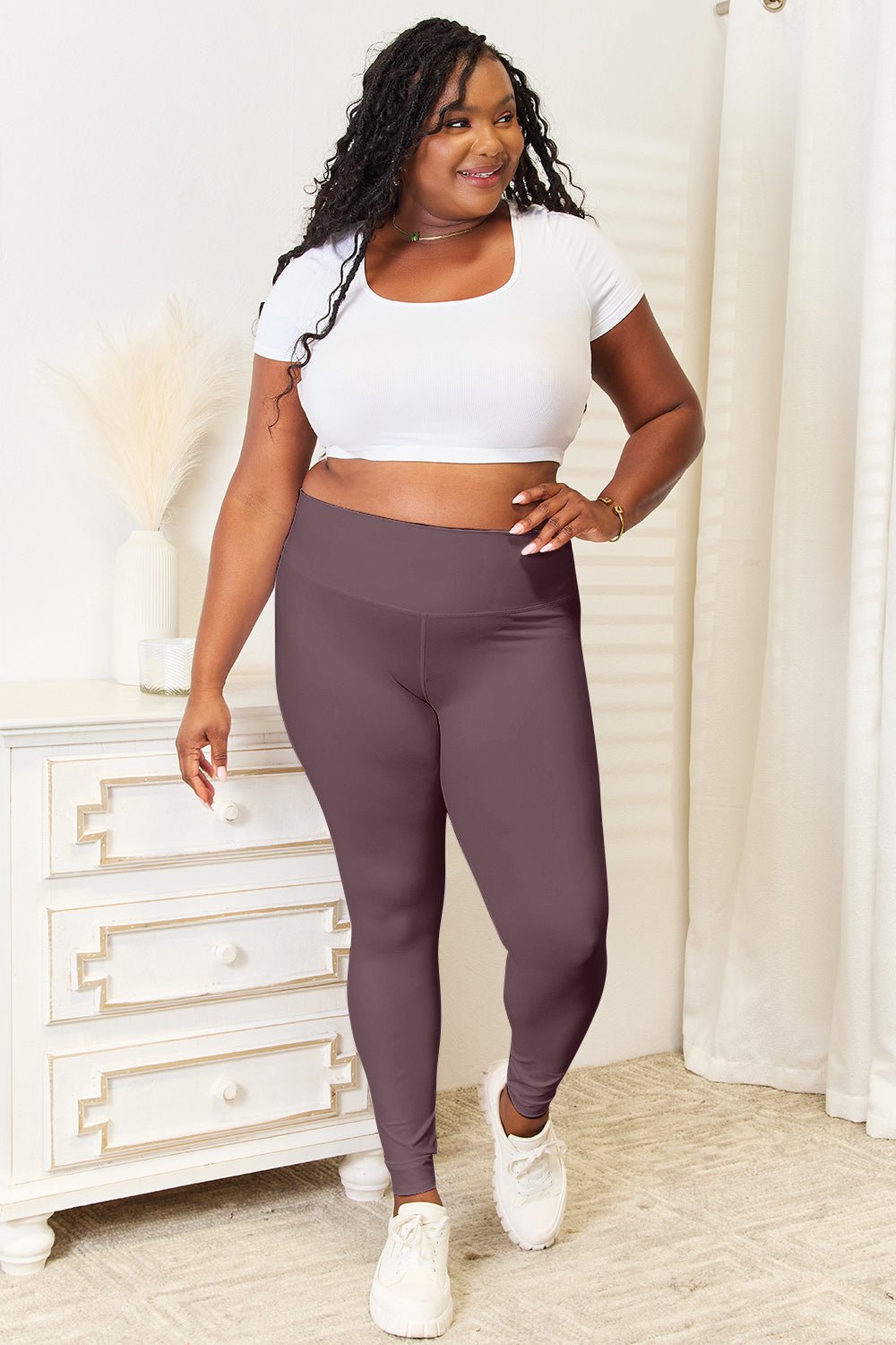 Double Take - Wide Waistband Active Leggings