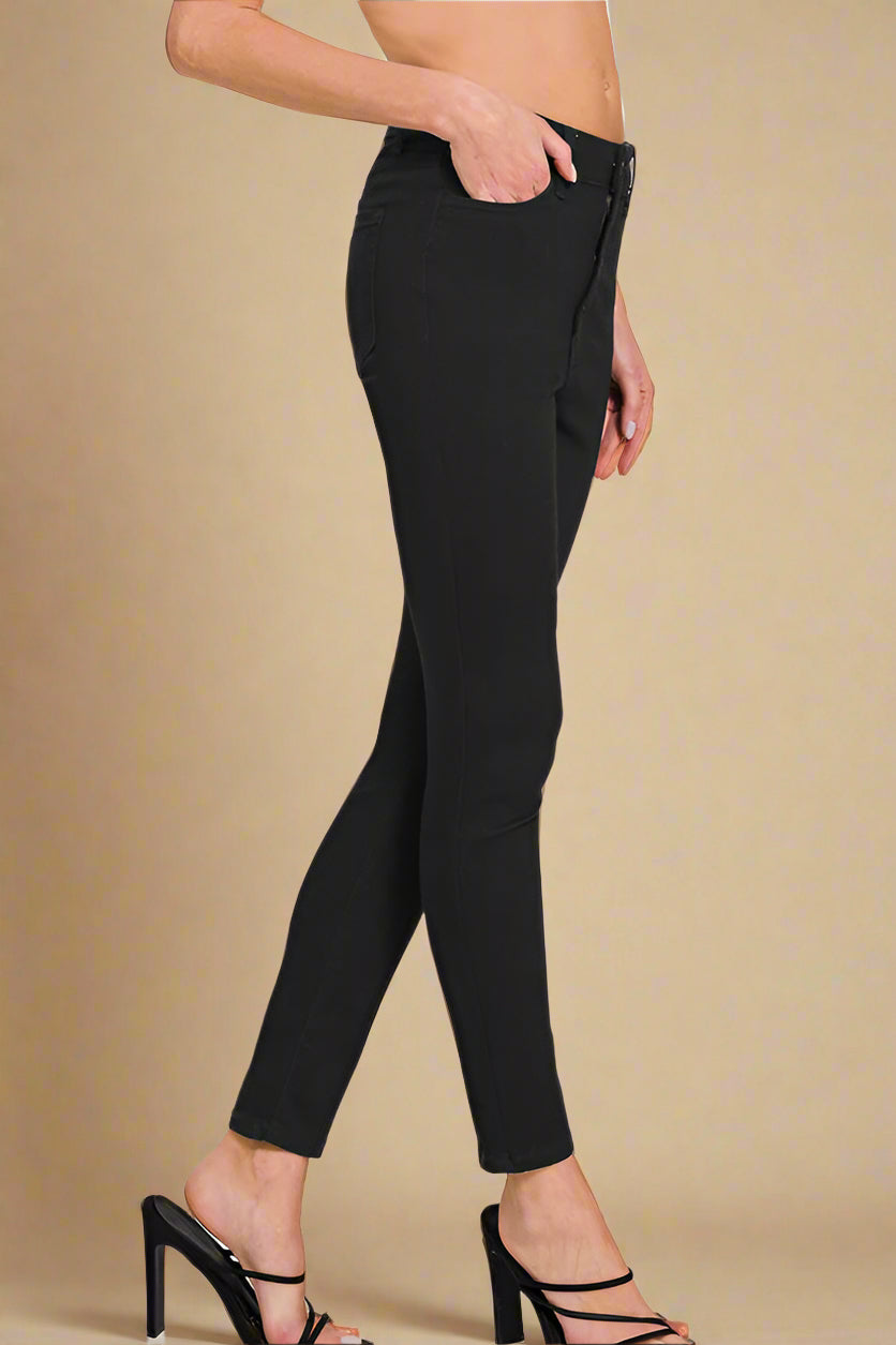 Black High Rise Skinny Jeans