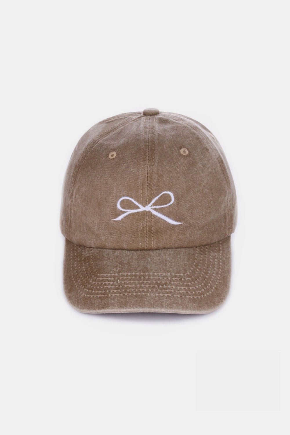 Embroidered Bow Baseball CapHatZenana