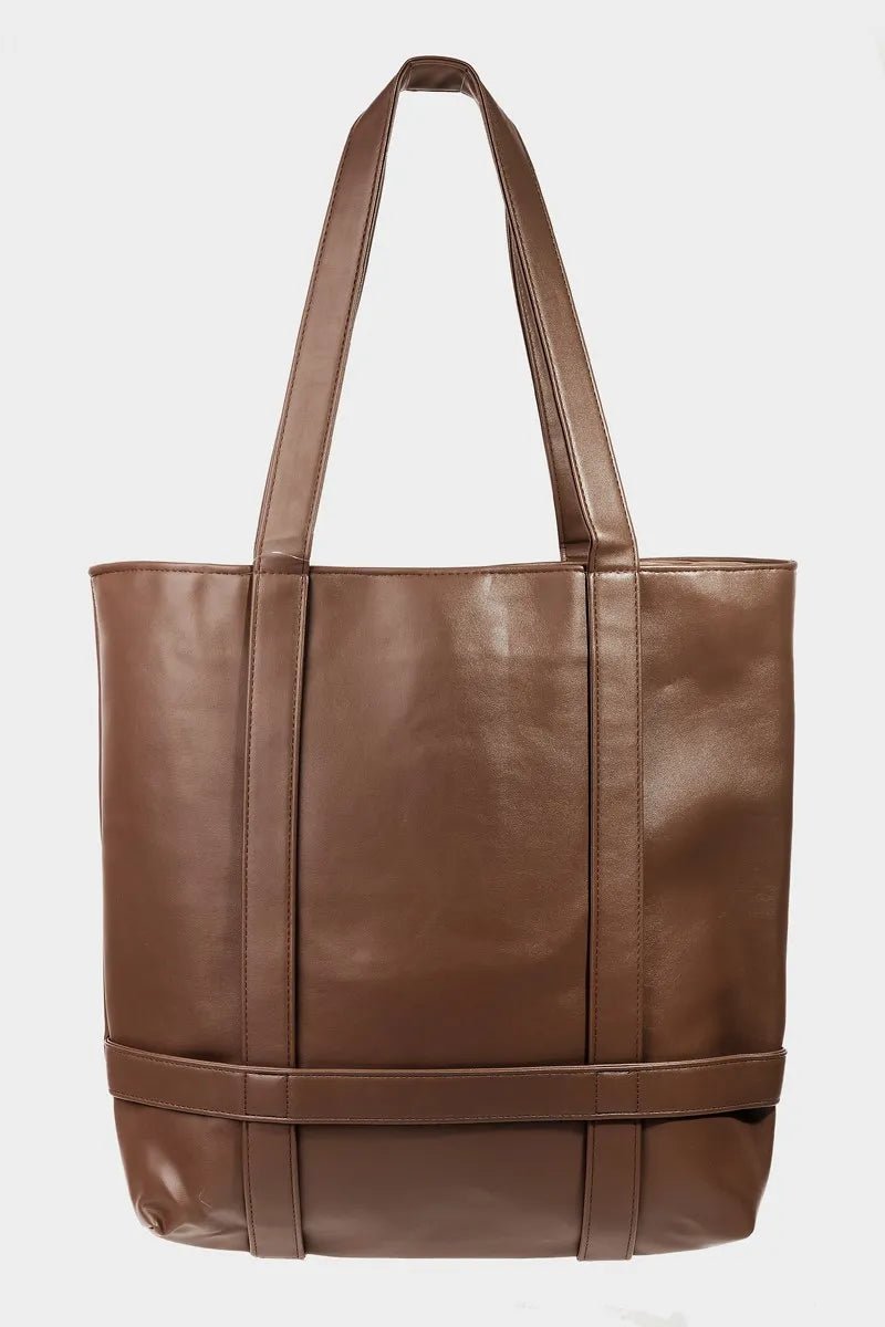 FAME ACCESSORIES - Brown Hat Holder Tote Bag