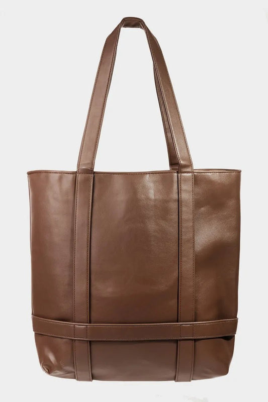 FAME ACCESSORIES - Brown Hat Holder Tote Bag