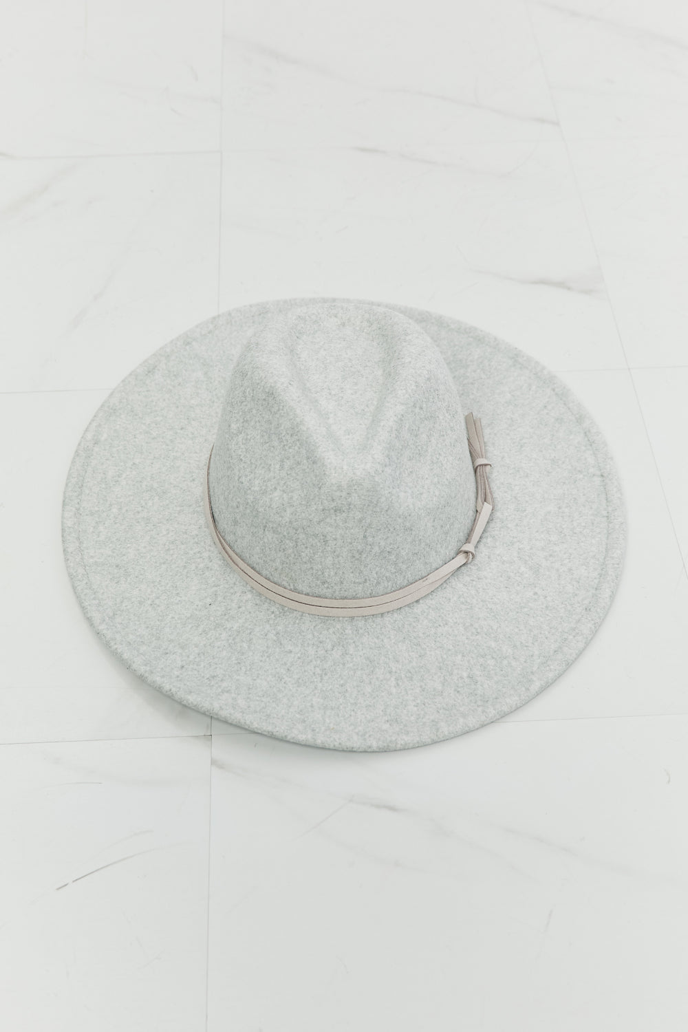 FAME ACCESSORIES - Light Gray Fedora Hat