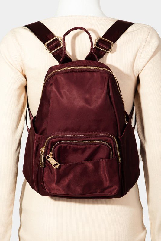 FAME ACCESSORIES - Multi Pocket Nylon Backpack