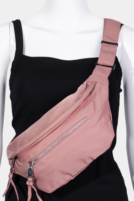 FAME ACCESSORIES - Multi Pocket Nylon Crossbody Bag