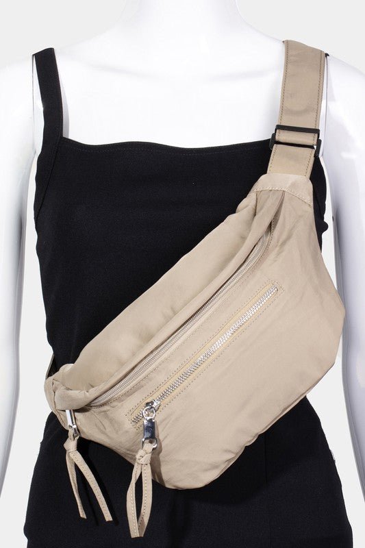 FAME ACCESSORIES - Multi Pocket Nylon Crossbody Bag