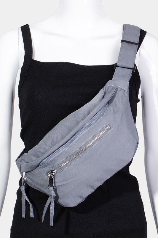 FAME ACCESSORIES - Multi Pocket Nylon Crossbody Bag