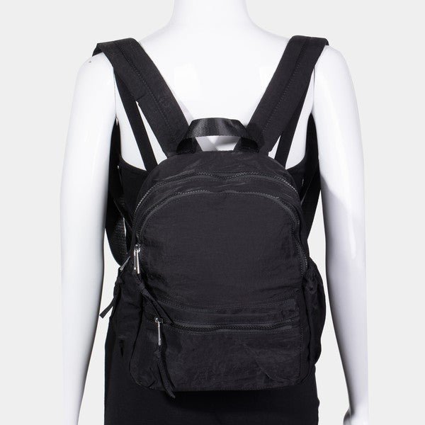 FAME ACCESSORIES - Nylon Multi Pocket Backpack