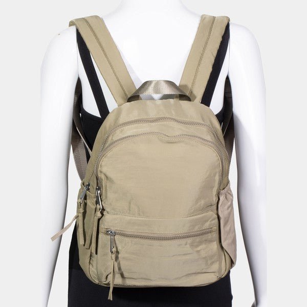 FAME ACCESSORIES - Nylon Multi Pocket Backpack