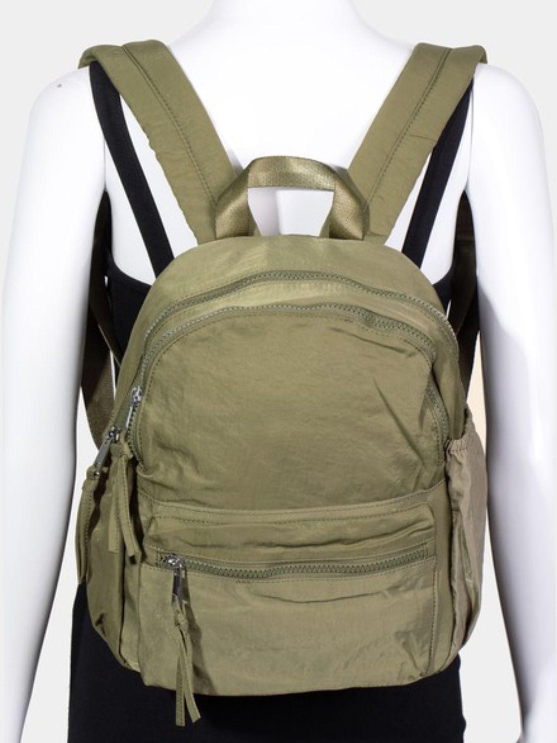 FAME ACCESSORIES - Nylon Multi Pocket Backpack