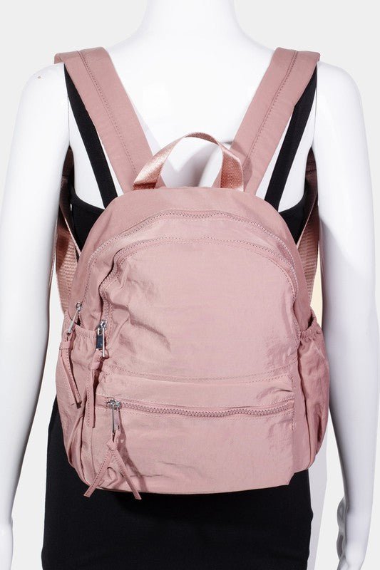 FAME ACCESSORIES - Nylon Multi Pocket Backpack