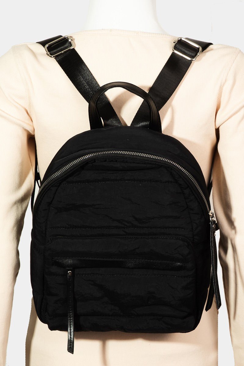 FAME ACCESSORIES - Quilted Nylon Backpack