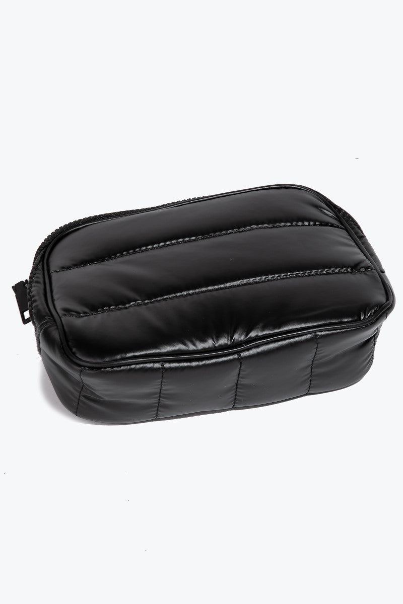 FAME ACCESSORIES - Quilted Nylon Crossbody Bag